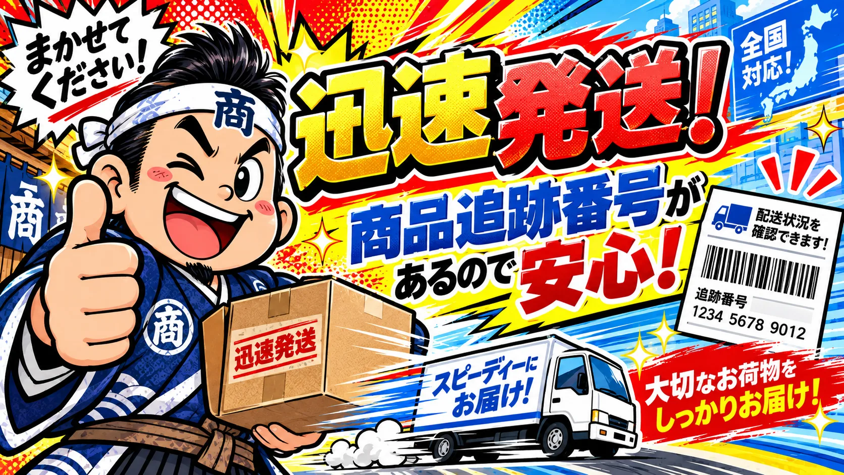 迅速発送・追跡番号